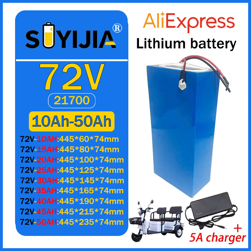 Electric Bicycle Battery 72V 30Ah - حزمة بطارية ليثيوم 21700 بجهد 72