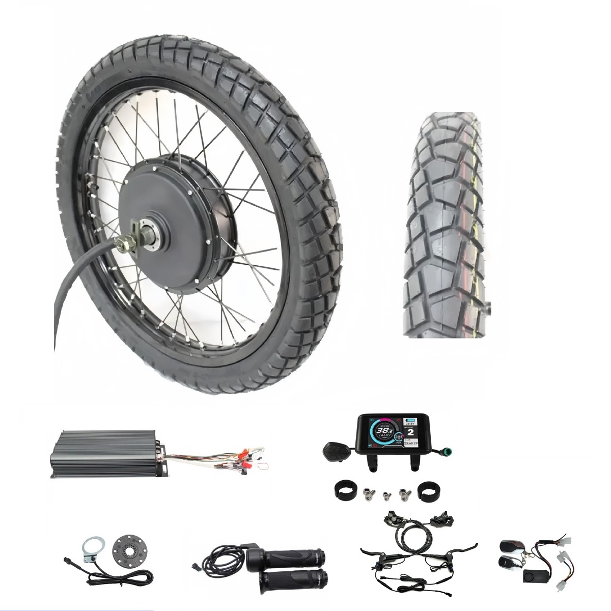Ebike 48 فولت-72 فولت 3000-800 - مراجعة 72V 5000W Hub Motor Kit وسعره