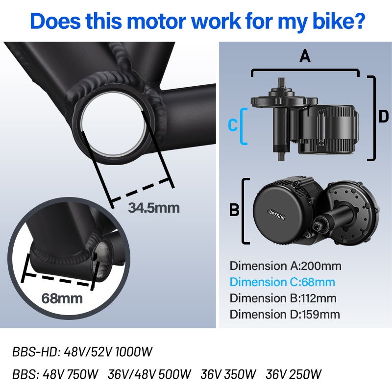 BAFANG BBSHD BBS01 BBS02B BBS0 - مراجعة Bafang Bbshd 1000W Conversion Kit وسعره